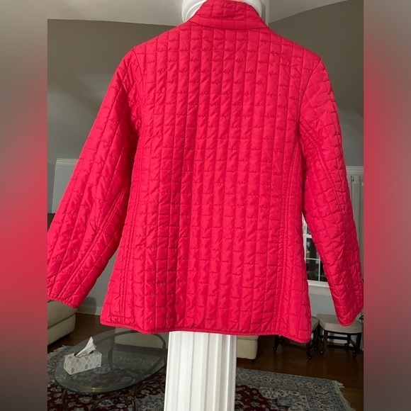 Jane Ashley women’s red quilted jacket with snap button closure size small - Picture 2 of 5
